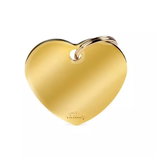 My Family Pet Basic Heart in Gold Plated Brass