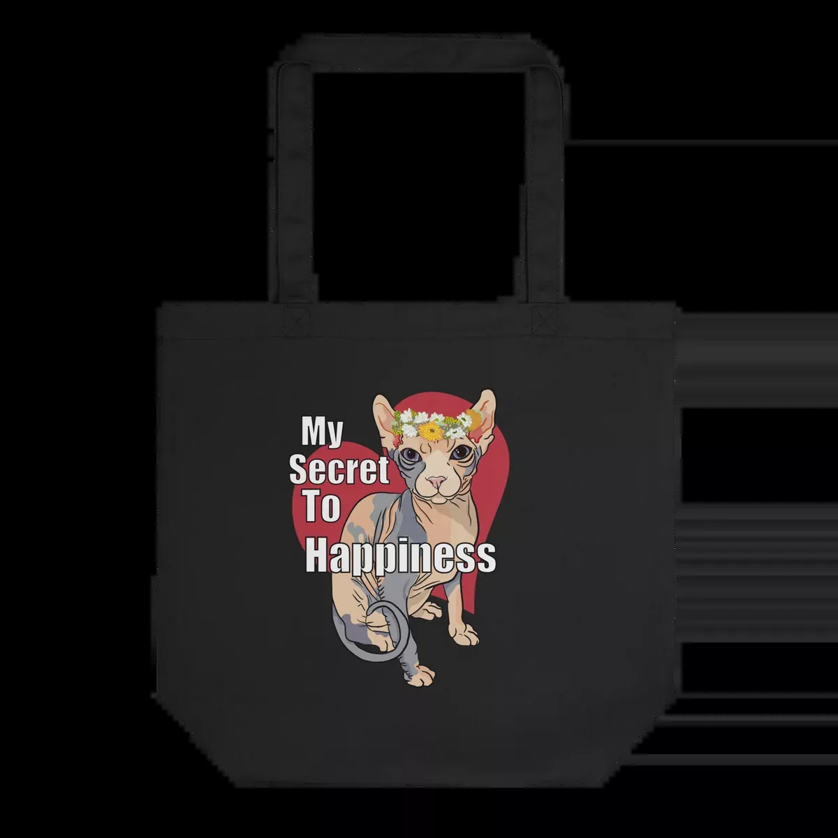 "MY SECRET TO HAPPINESS" ECO TOTE