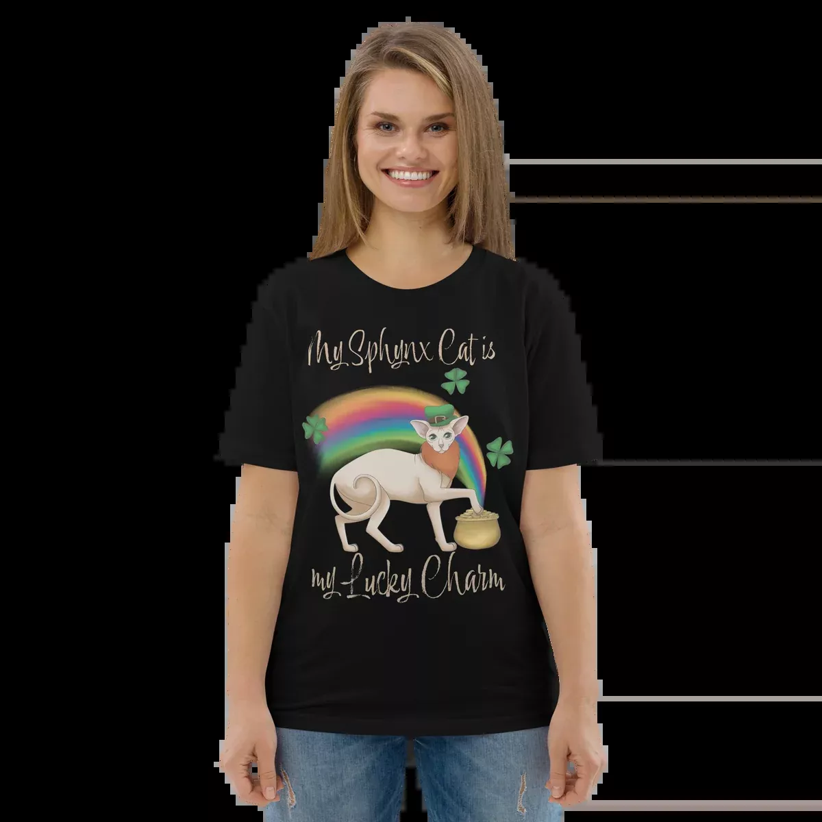 "MY SPHYNX CAT IS MY LUCKY CHARM" - UNISEX TEE
