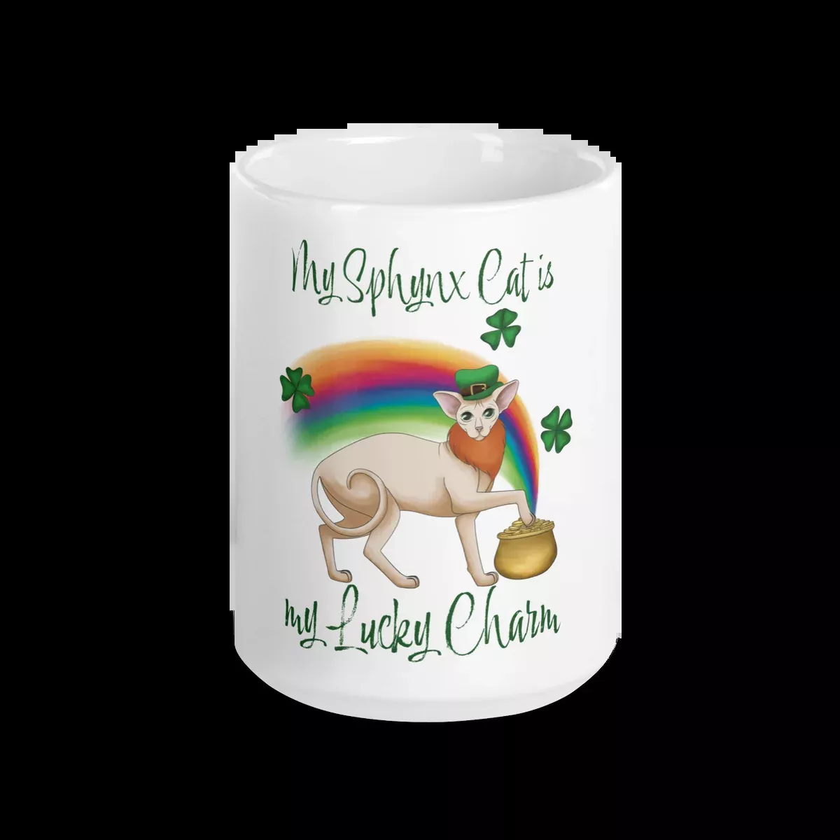"MY SPHYNX IS MY LUCKY CHARM" COFFEE MUG