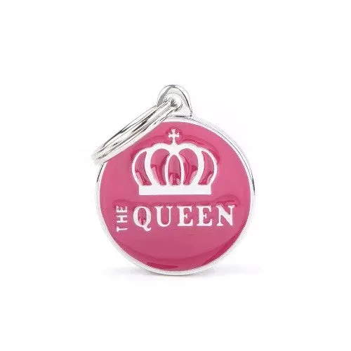 MyFamily Charms Small "The Queen" ID Tag
