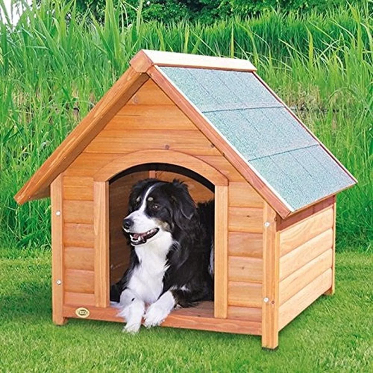 Natura X Large Saddle Roof Wooden House (112 x 96 x 105cm)