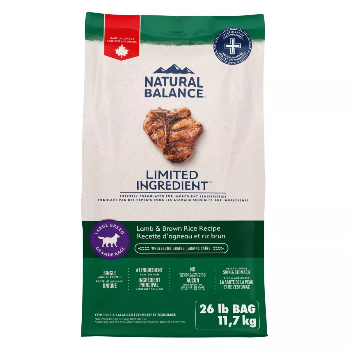 Natural Balance Limited Ingredient Large Breed Dry Dog Food - Lamb & Brown Rice Recipe