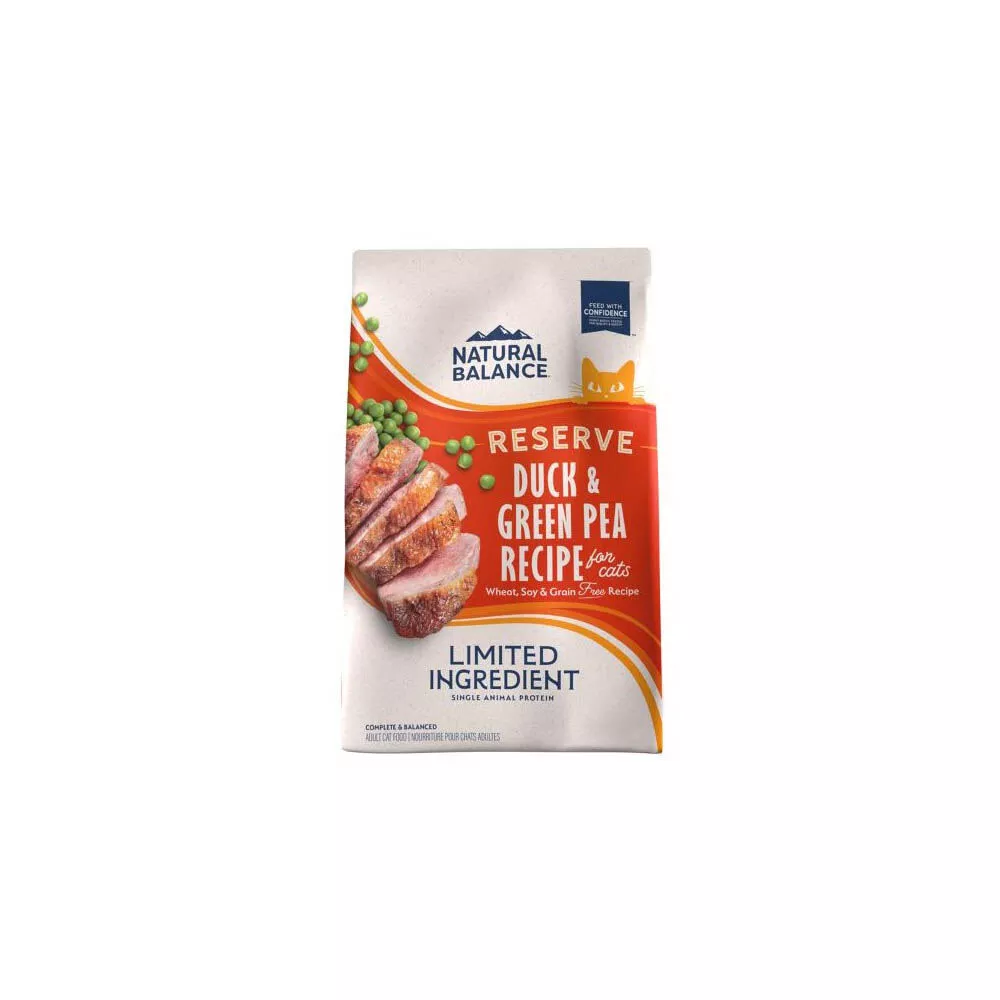 Natural Balance, Limited Ingredient Reserve Grain Free Duck & Green Pea - Dry Cat Food