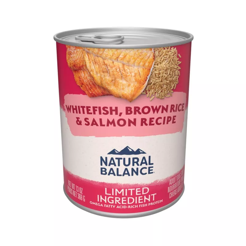 Natural Balance Limited Ingredient Wet Dog Food - Whitefish, Brown Rice & Salmon Recipe