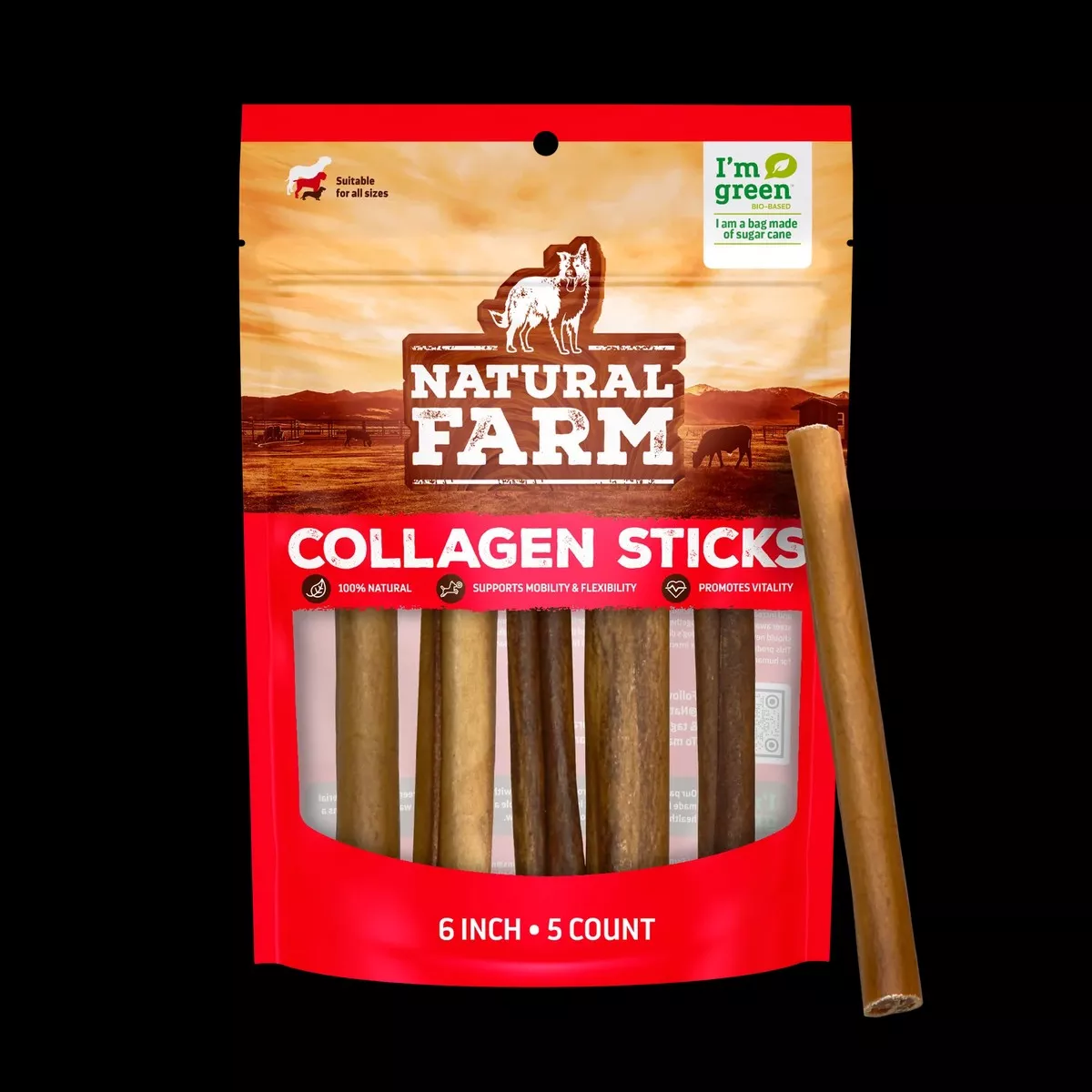 Natural Farm Dog Treat Collagen Sticks Regular 5Pack