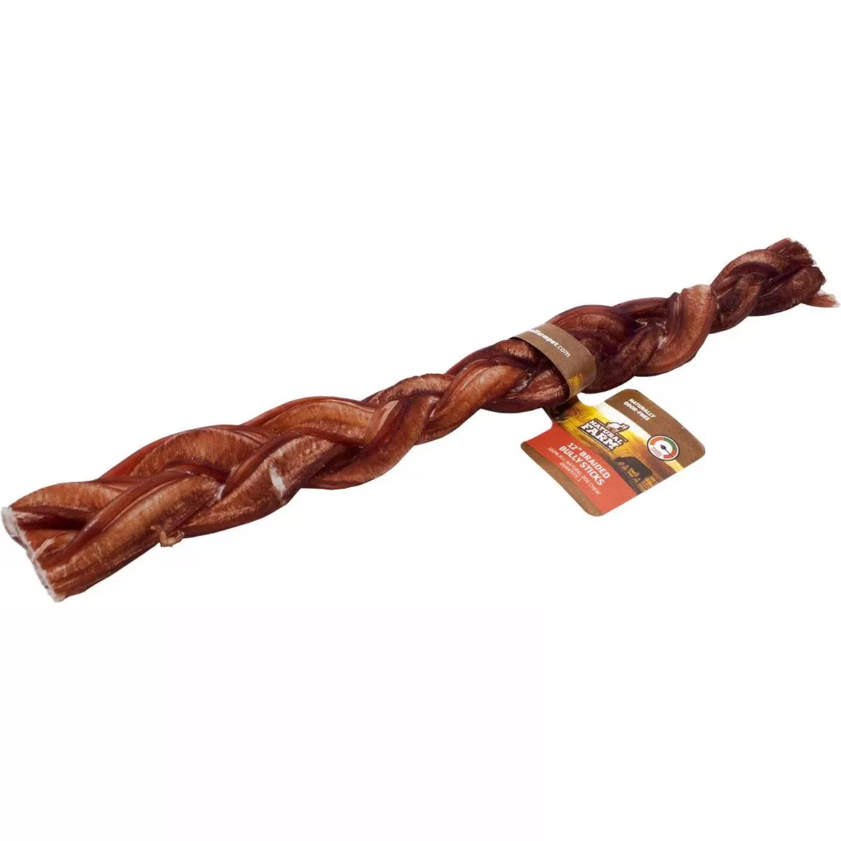 Natural Farm Odor Free Braided Bully Stick 12"