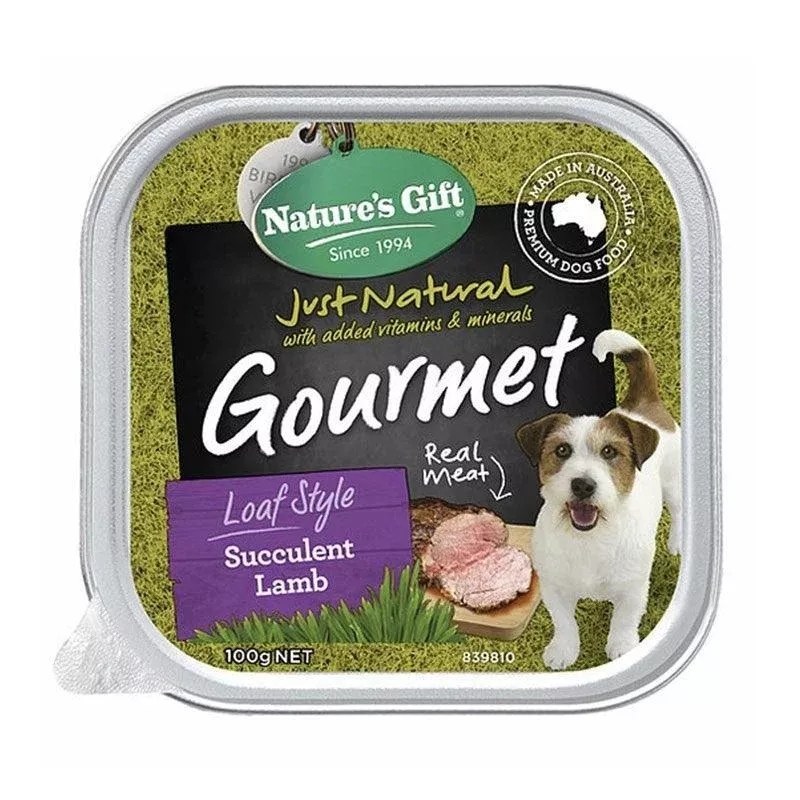 Nature’s Gift Gourmet Loaf Style Succulent Lamb Tray Dog Food