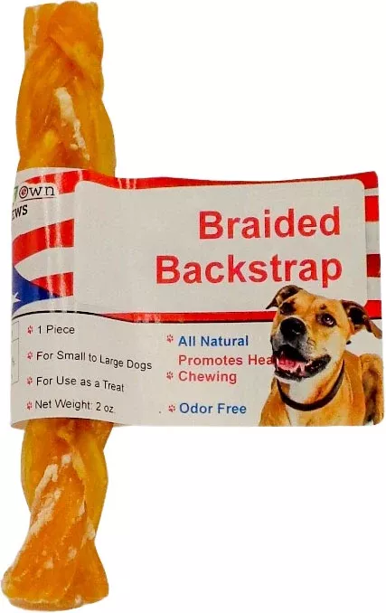 Nature'S Own Braided Backstrap Chew (Pack Of 24)