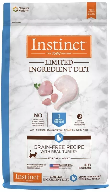 Nature’s Variety Instinct Limited Ingredient Diet Adult Grain Free Recipe with Real Turkey Natural Dry Cat Food