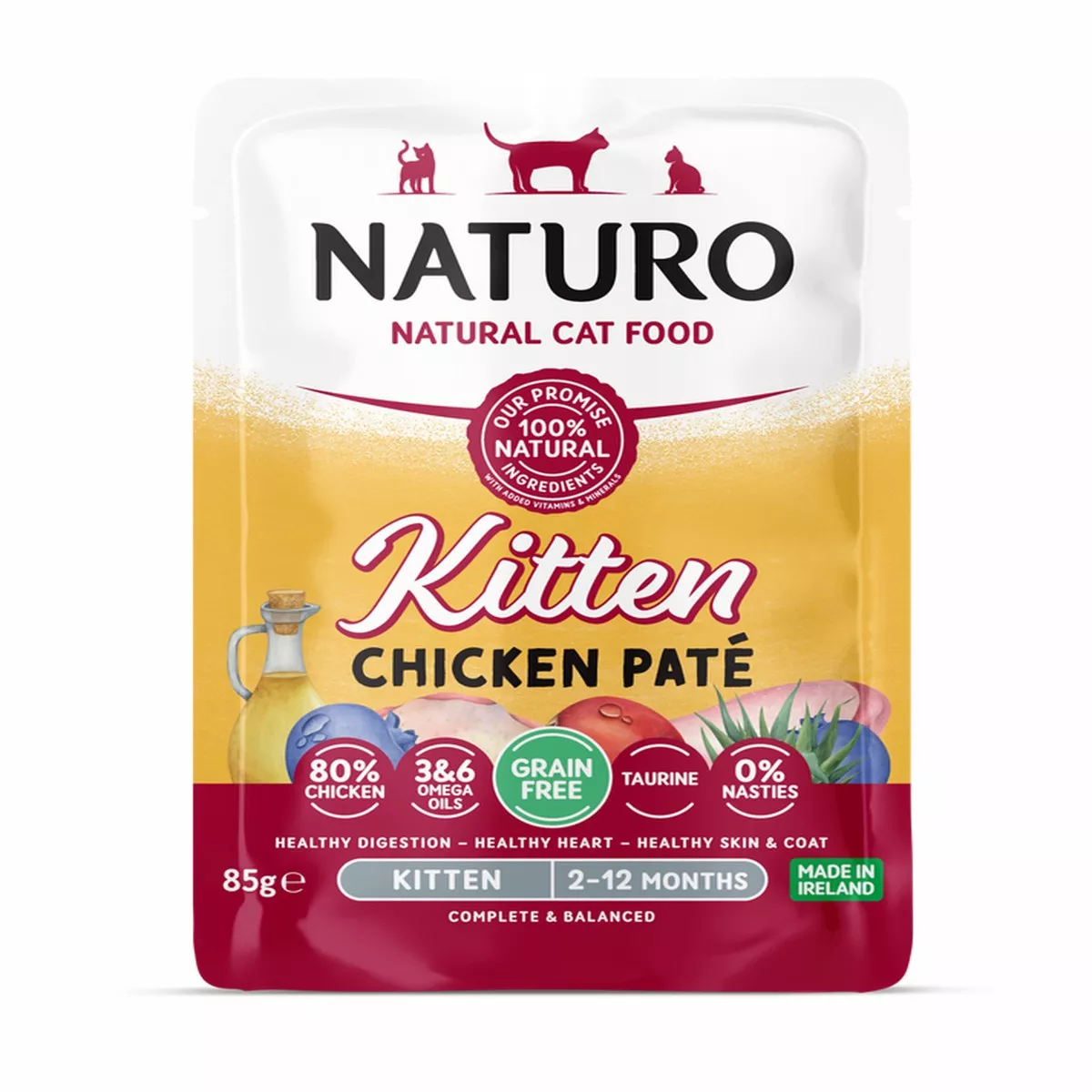 Naturo Kitten Chicken Pat Pouch 85g