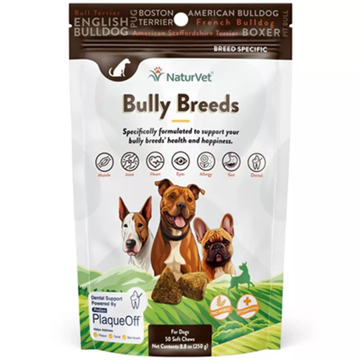 NaturVet Bully Breed Specific Soft Dog Dental Chews