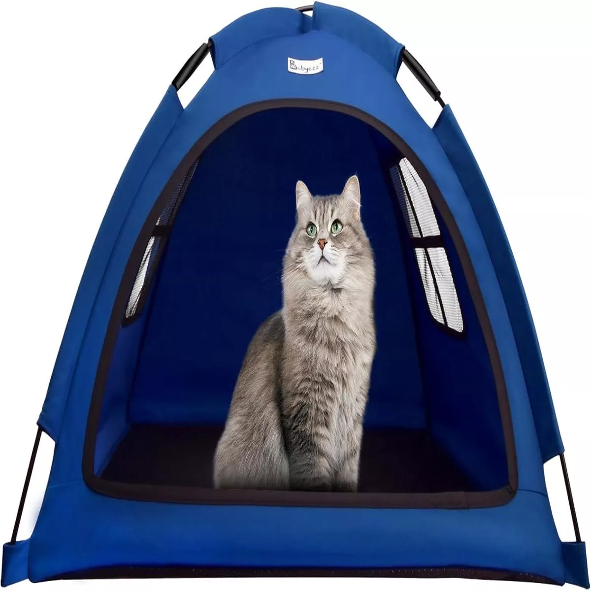 Navy Blue Small Cat & Dog Outdoor House Tent – Waterproof, Washable & Multipurpose – Ideal for Cats, Dogs & Bunnies