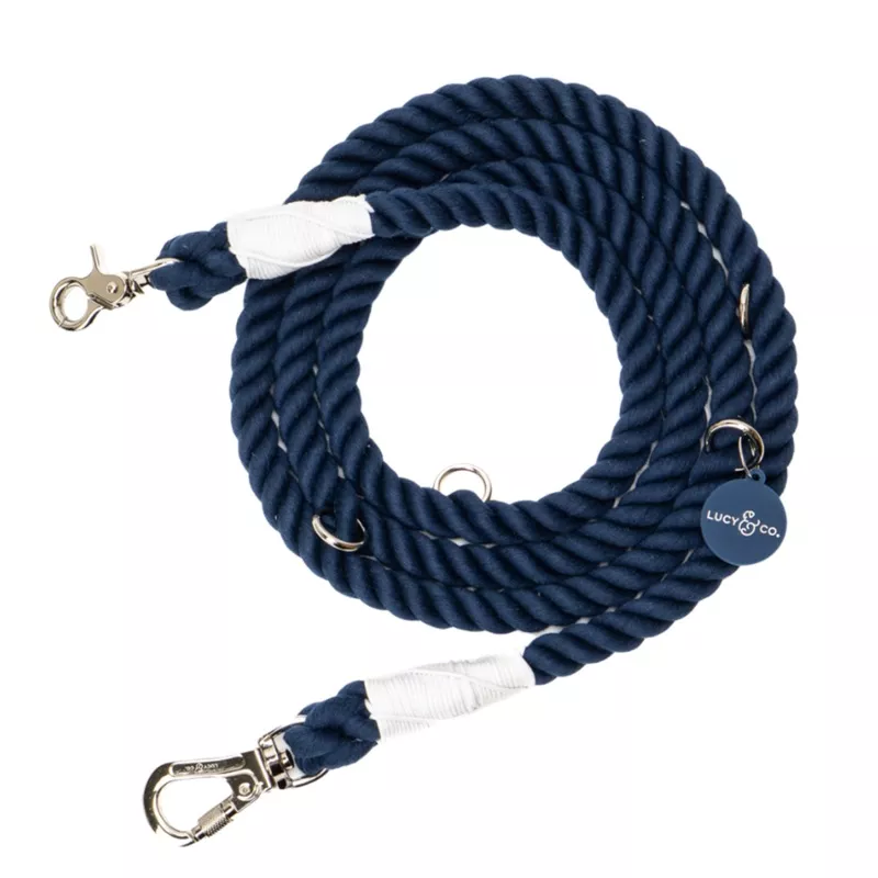 Navy Hands-Free Rope Leash
