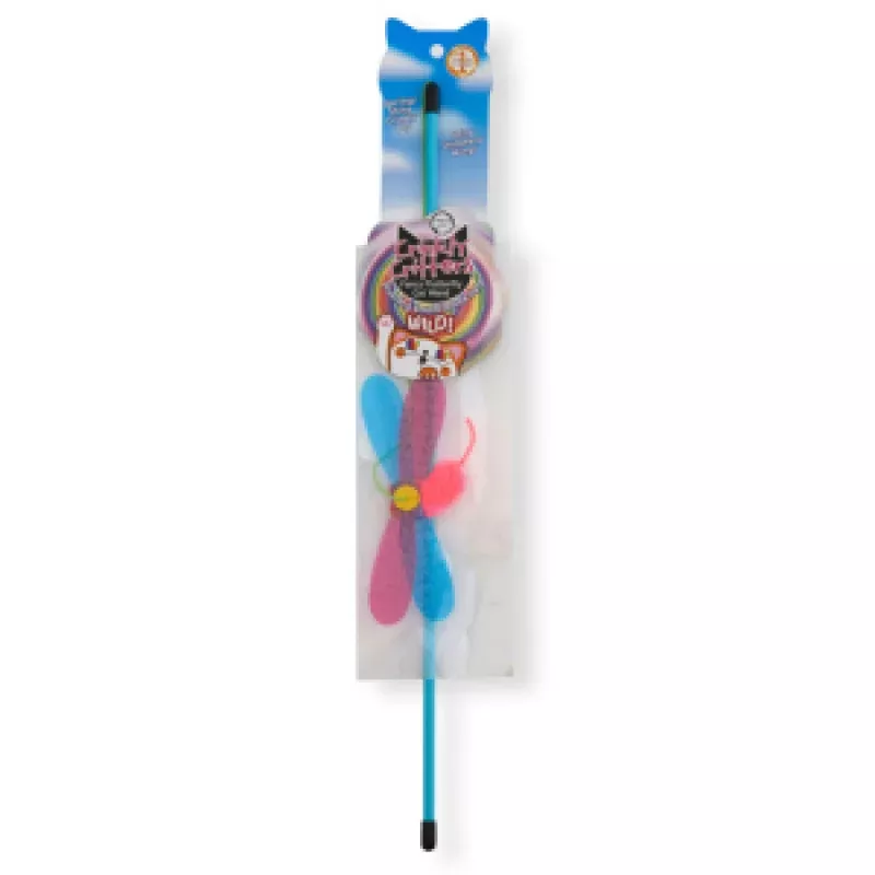 Necoichi Crinkly Critters Fancy Flutterfly Adjustable Cat Wand