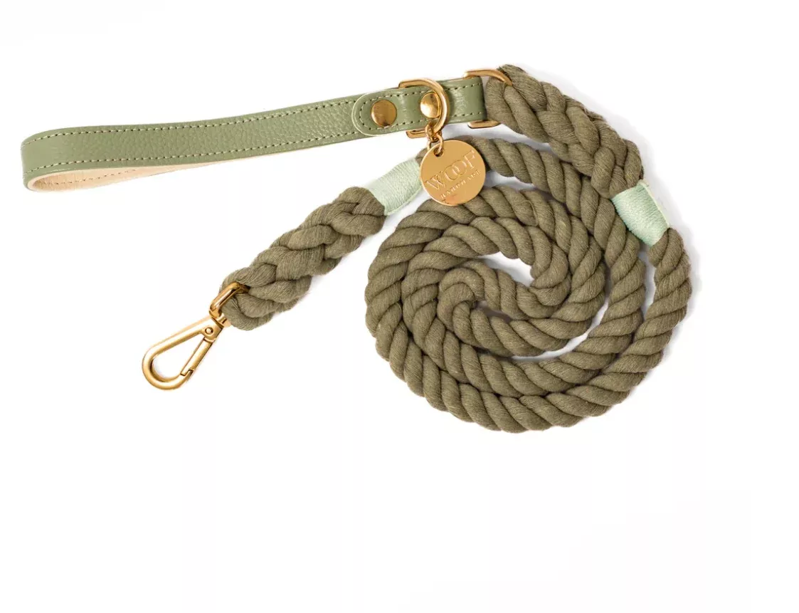 Neighbor Woof Sage Rope Leash