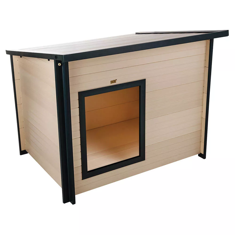 New Age Pet, Rustic Lodge Dog House - Medium - Maple