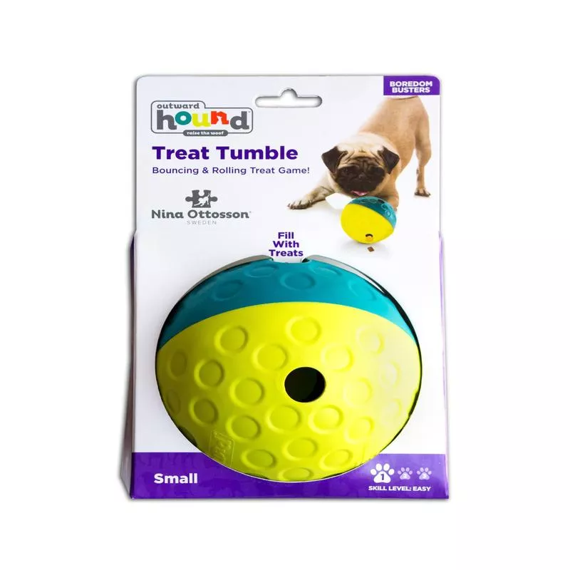 Nina Ottosson Treat Tumble Interactive Treat-Dispensing Puzzle Dog Toy
