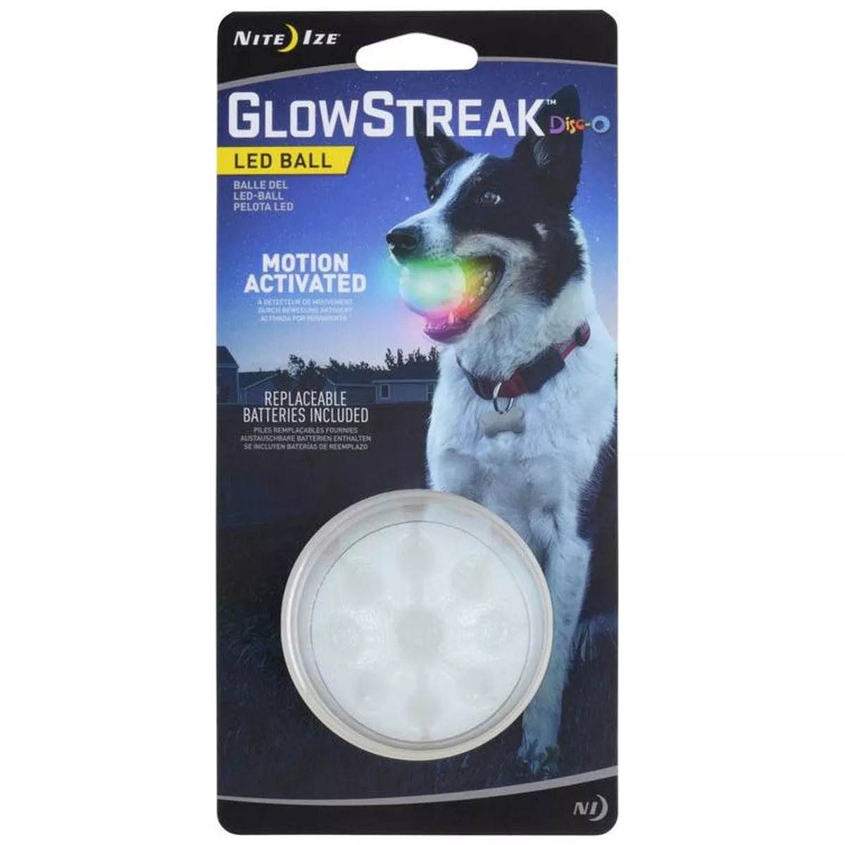 Nite Ize GlowStreak Disc-O LED Ball Dog Toy