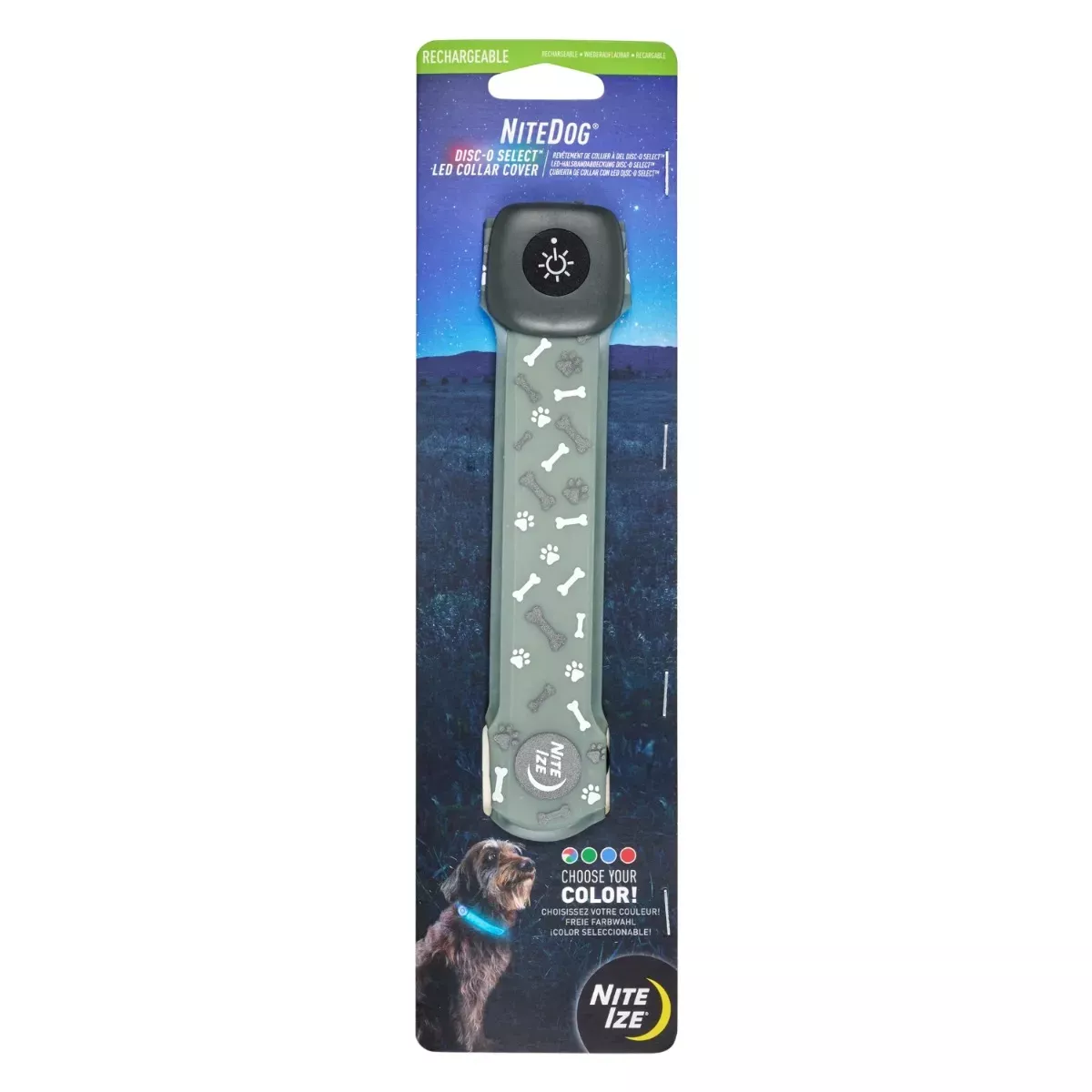 Nite Ize NiteDog Rechargeable LED Collar Cover - Disc-O Select
