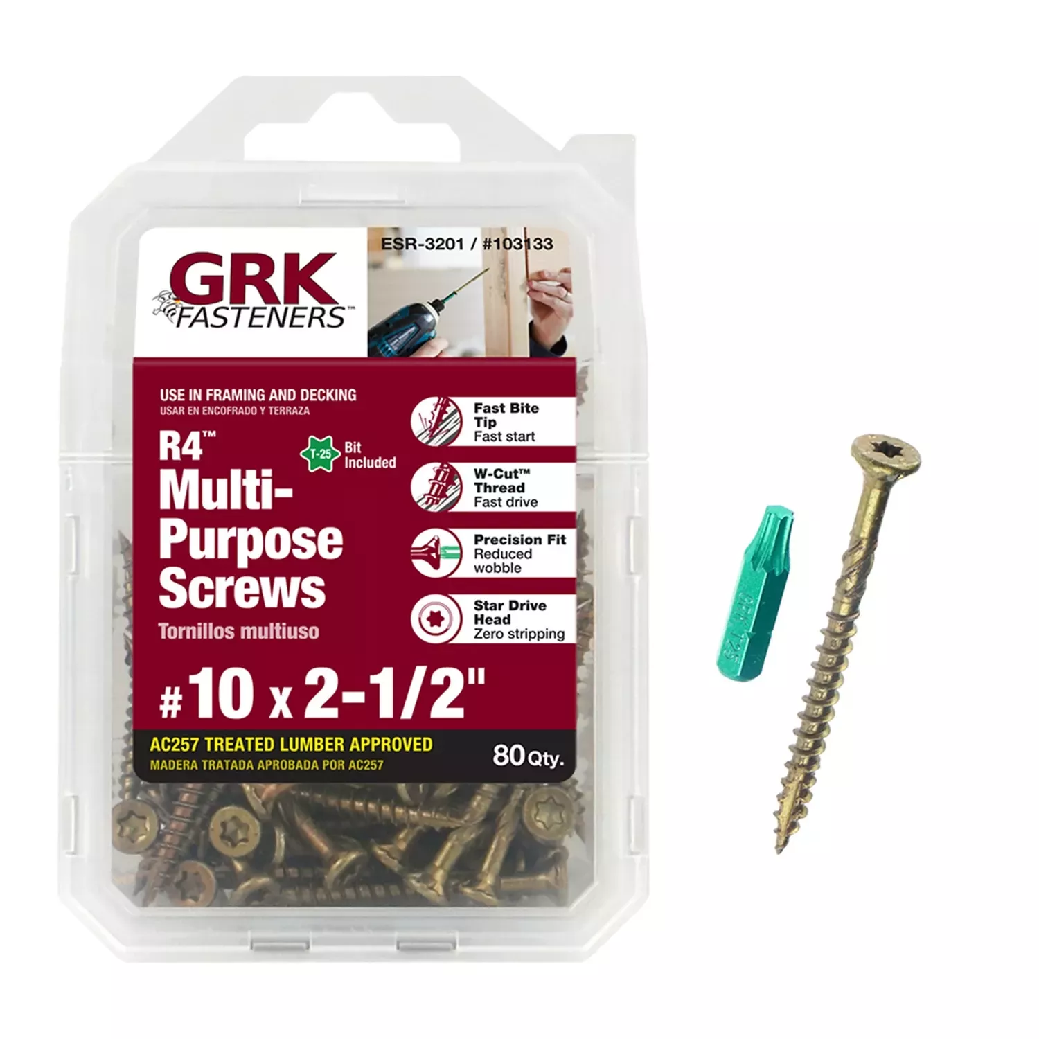 No. 10 X 2-1/2 In. L Star Climatek W-cut Multi-purpose Screws 80 Pk