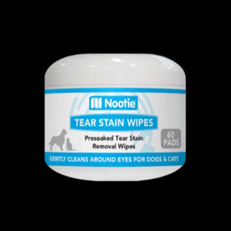 Nootie Tear Stain Wipes for Dogs & Cats, 60 Ct