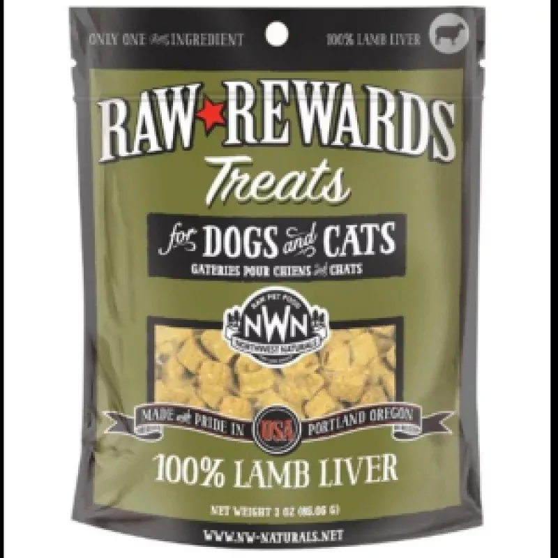 Northwest Naturals Freeze-Dried Lamb Liver Dog and Cat Treats 3 oz