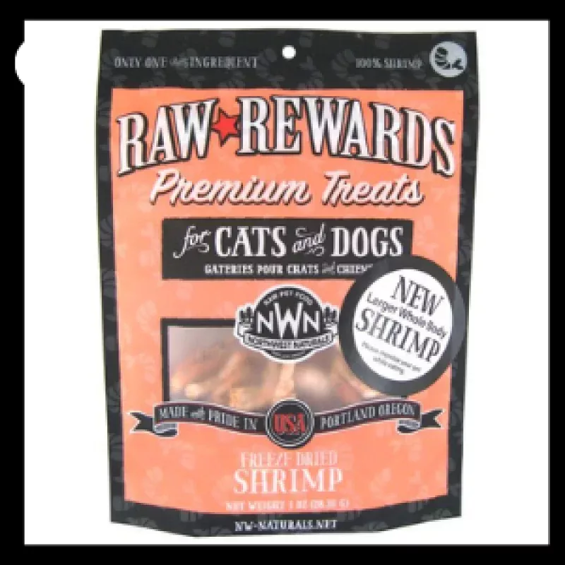 Northwest Naturals Freeze-Dried Whole Shrimp Dog and Cat Treats 1 oz