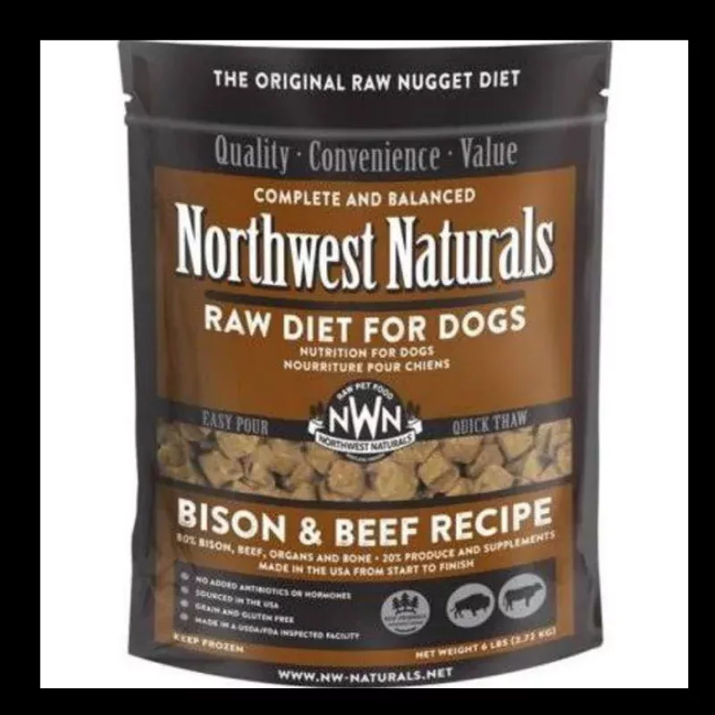 Northwest Naturals Raw Frozen Bison & Beef Nuggets Dog Food