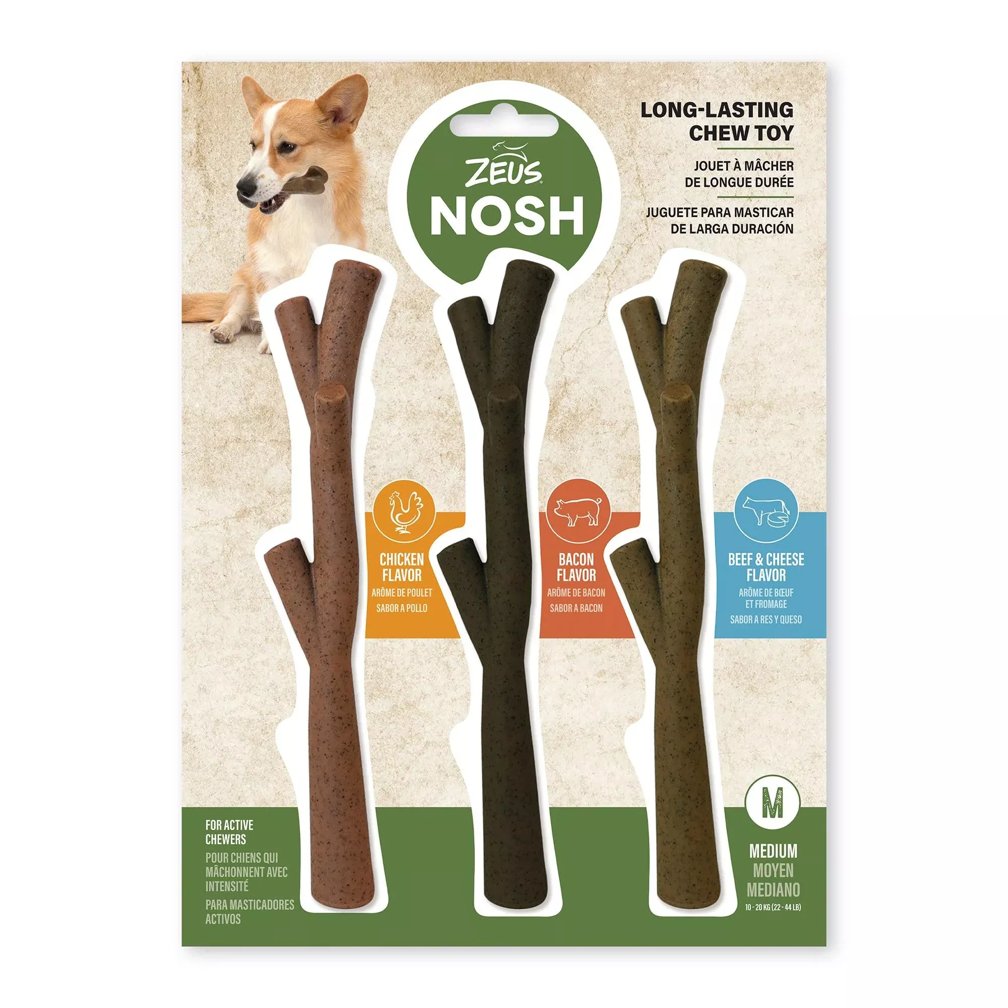 Nosh Chew Sticks Tasty Trio - 3 Pack