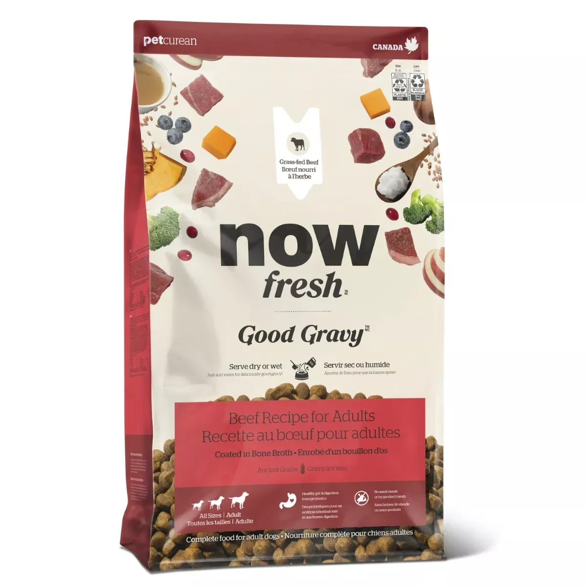 Now Fresh Good Gravy Recipe for Adult Dogs - Beef Coated in Bone Broth