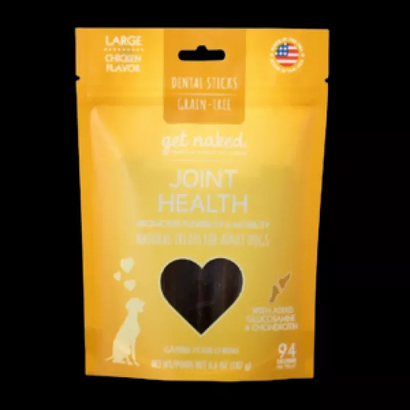 NPIC Get Naked Joint Health Dental Chew Sticks Dog Treats