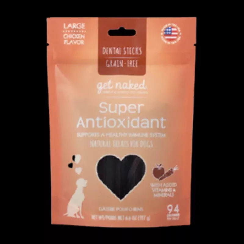 NPIC Get Naked Super Antioxidant Dental Chew Sticks Dog Treats