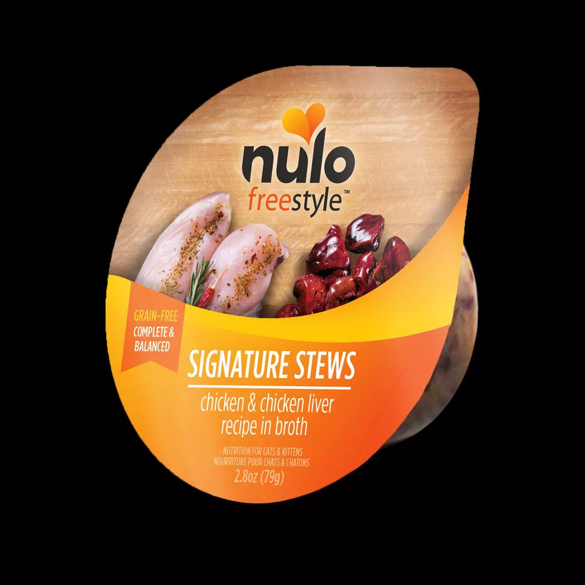 Nulo Freestyle Cat & Kitten Signature Stews Chicken & Chicken Liver Recipe in Broth