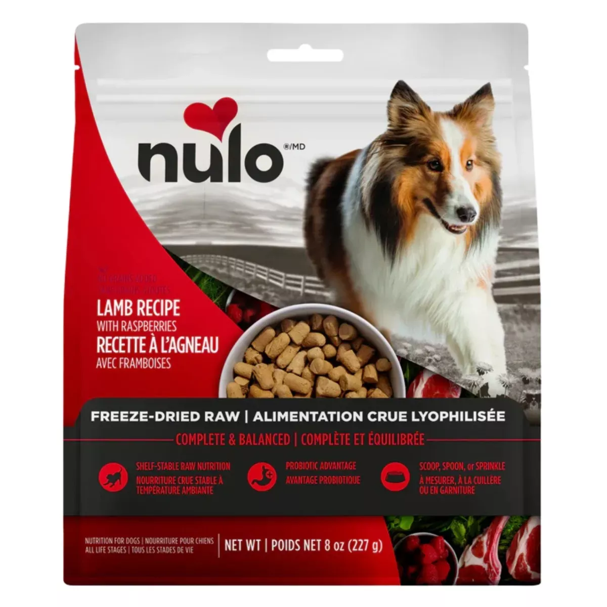 Nulo Freeze-Dried Raw Dog Food - Lamb with Raspberries Recipe