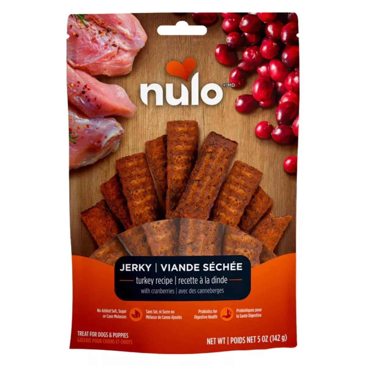 Nulo Jerky Strips Dog Treats - Turkey with Cranberries Recipe