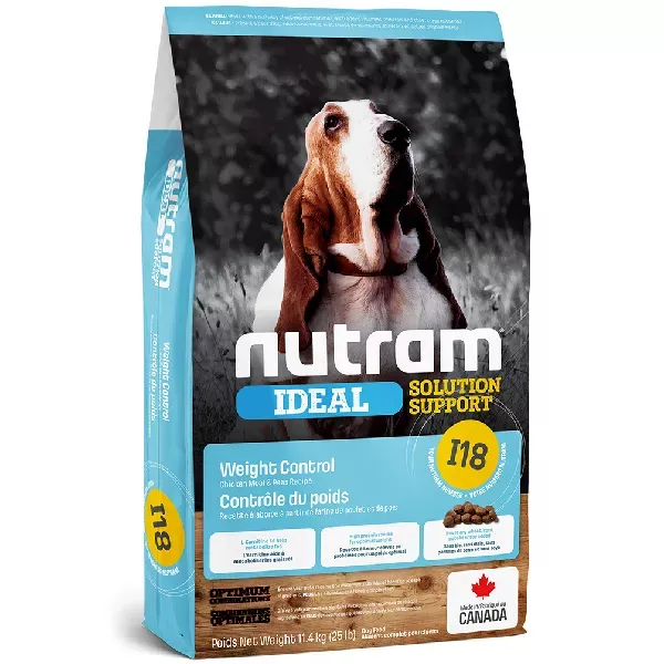 Nutram Ideal Solution I18 Support Weight Control Dog Food - Chicken Meal & Peas Recipe