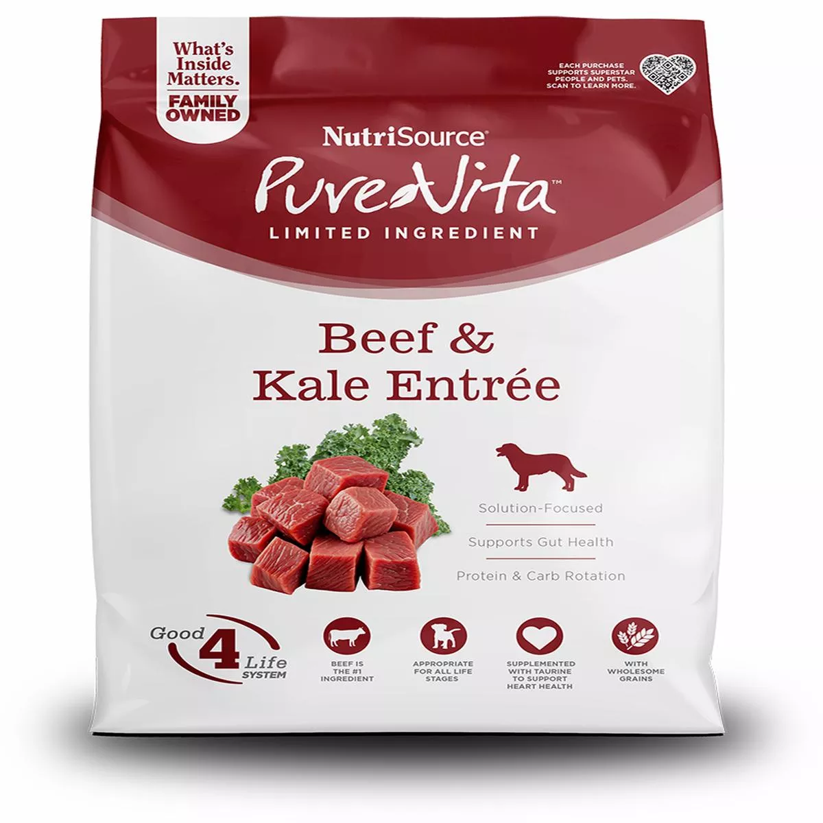 NutriSource Beef & Kale Entre Limited Ingredient Dog Food