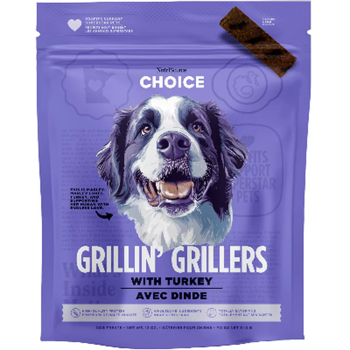 NutriSource Choice Turkey Grillin Grillers Dog Treats