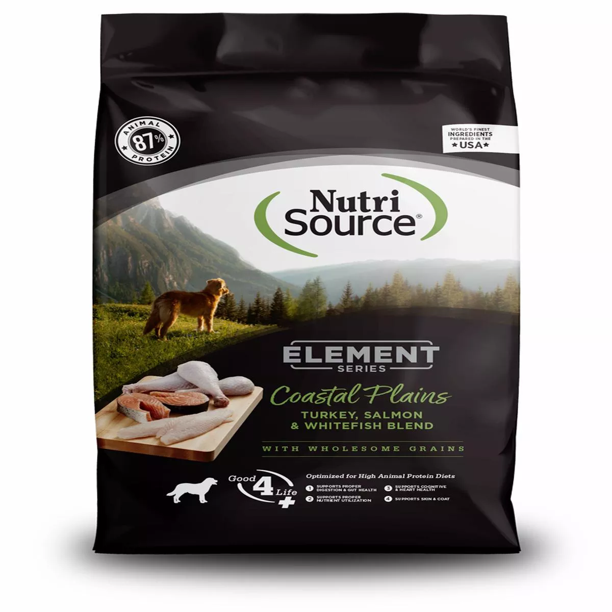NutriSource Coastal Plains Turkey, Salmon & Whitefish Blend Dog Food