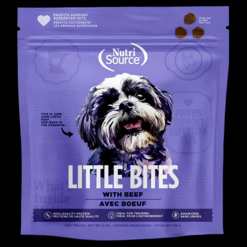 Nutrisource Grain Free Little Bites Beef Dog Treats 6oz