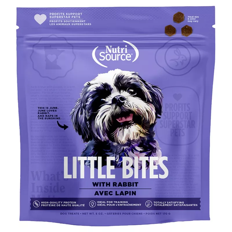 Nutrisource Rabbit Little Bites 6-oz, Dog Treat