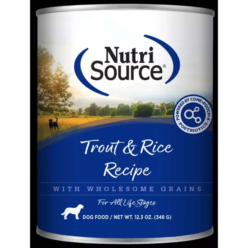 NutriSource Trout and Rice Canned Dog Food