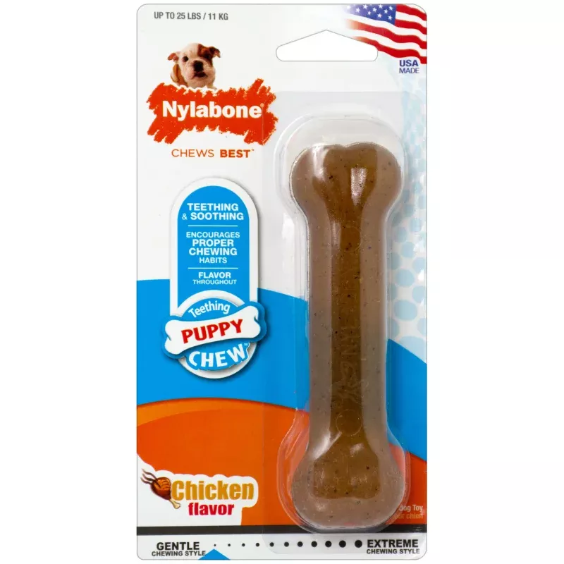 Nylabone Puppy Teething Bone - Chicken