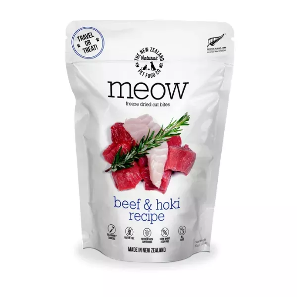 The NZ Natural Pet Food Co. Meow Freeze Dried Cat Treats - Beef & Hoki
