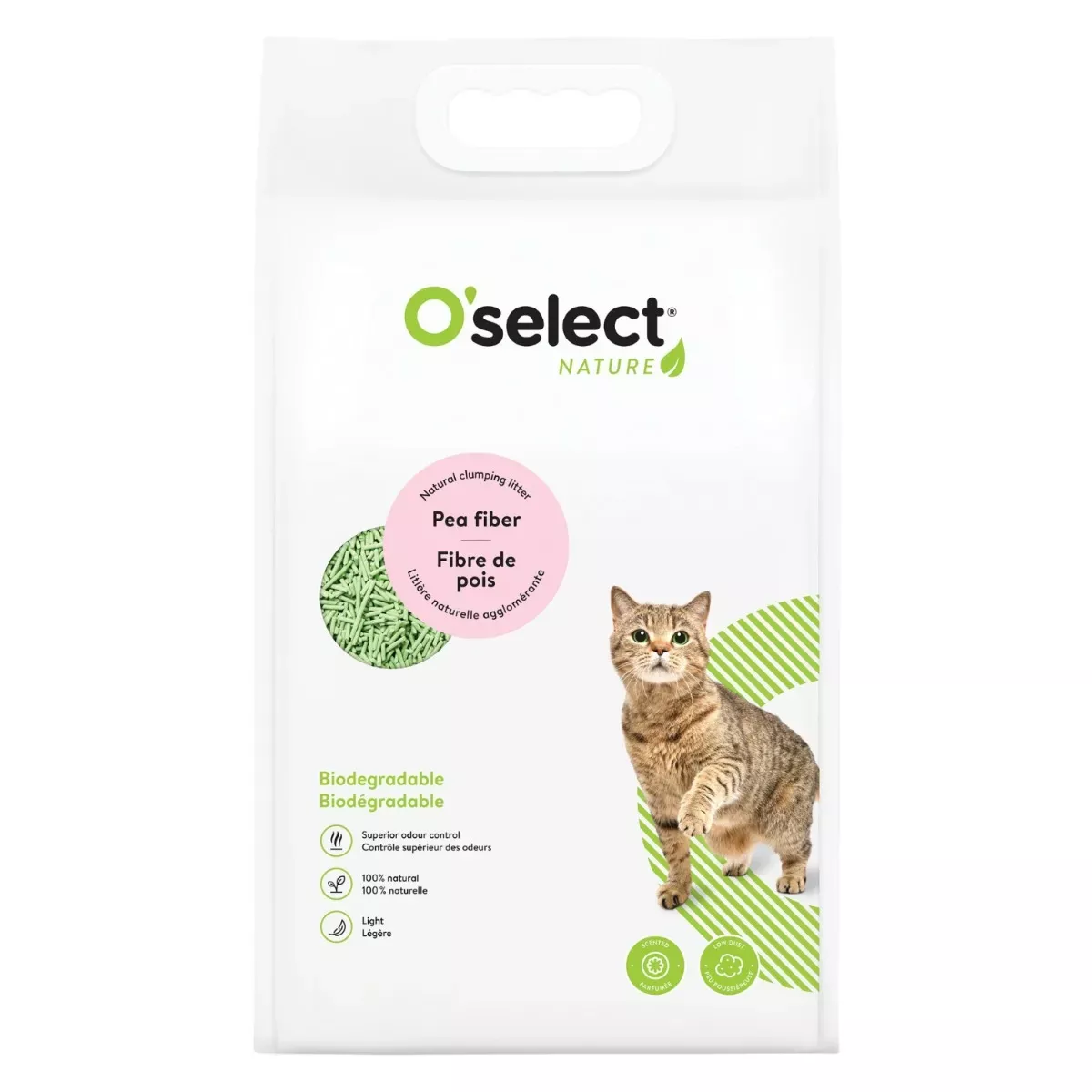 O'Select Natural Pea Fiber Clumping Litter - Green Tea