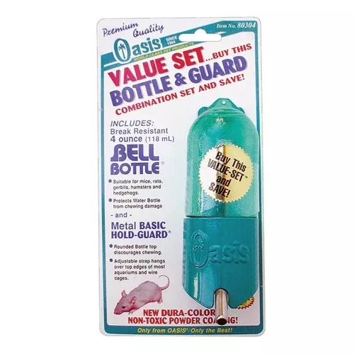 Oasis, Oasis Bell-Bottle with Basic HoldGuard for Small Animals, Green, 1 Each