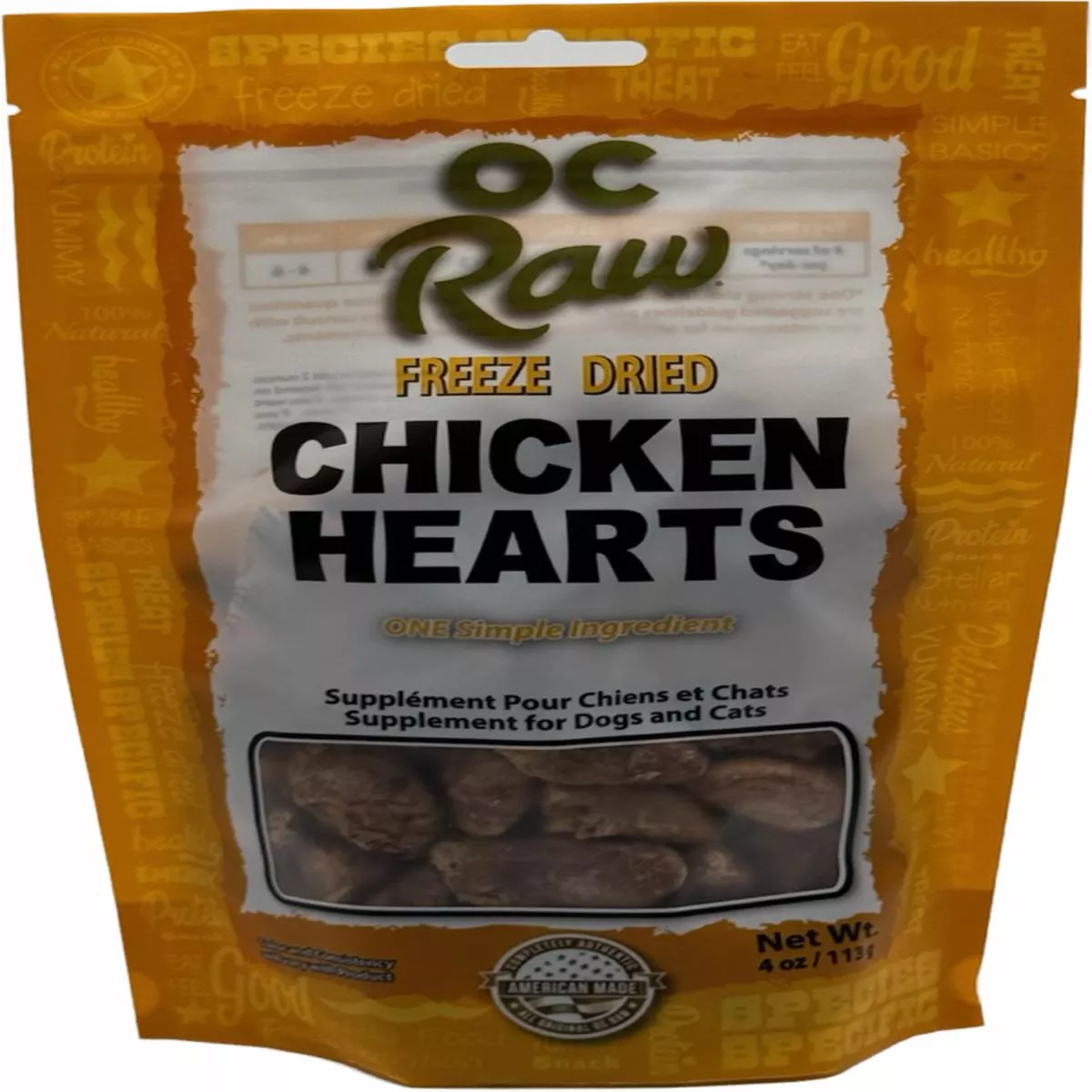 OC Raw Dog Freeze-Dried Chicken Hearts