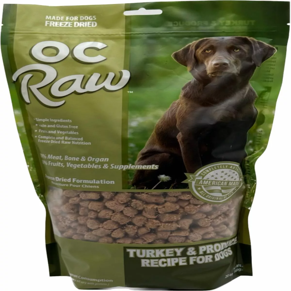Oc Raw Dog Turkey & Produce Freeze Dried Meaty Rox