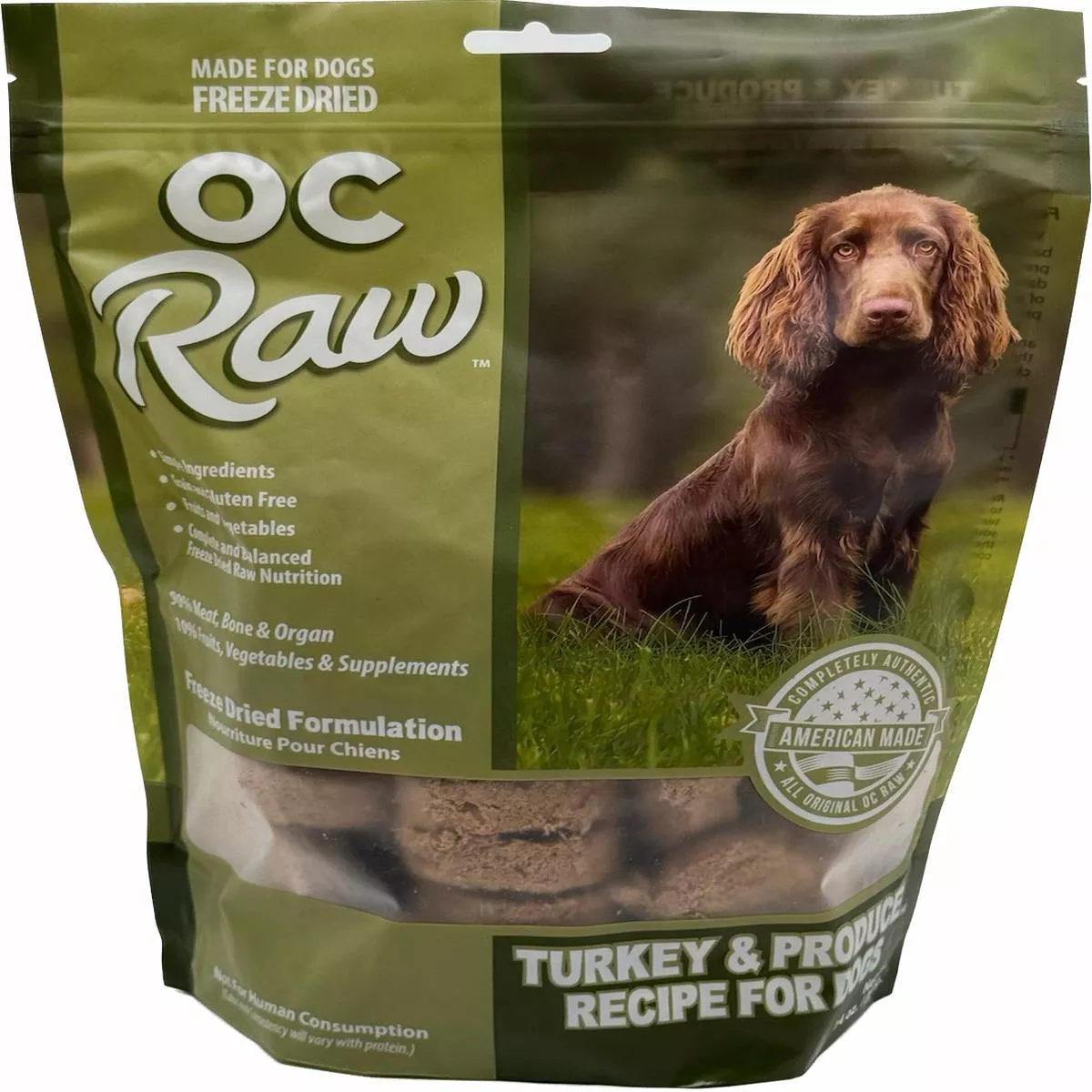 Oc Raw Dog Turkey & Produce Freeze Dried Sliders